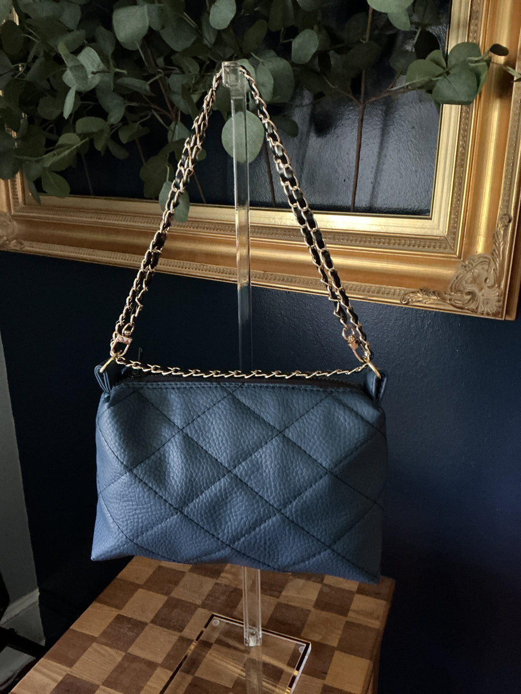 Quilted Chain Crossbody Bag