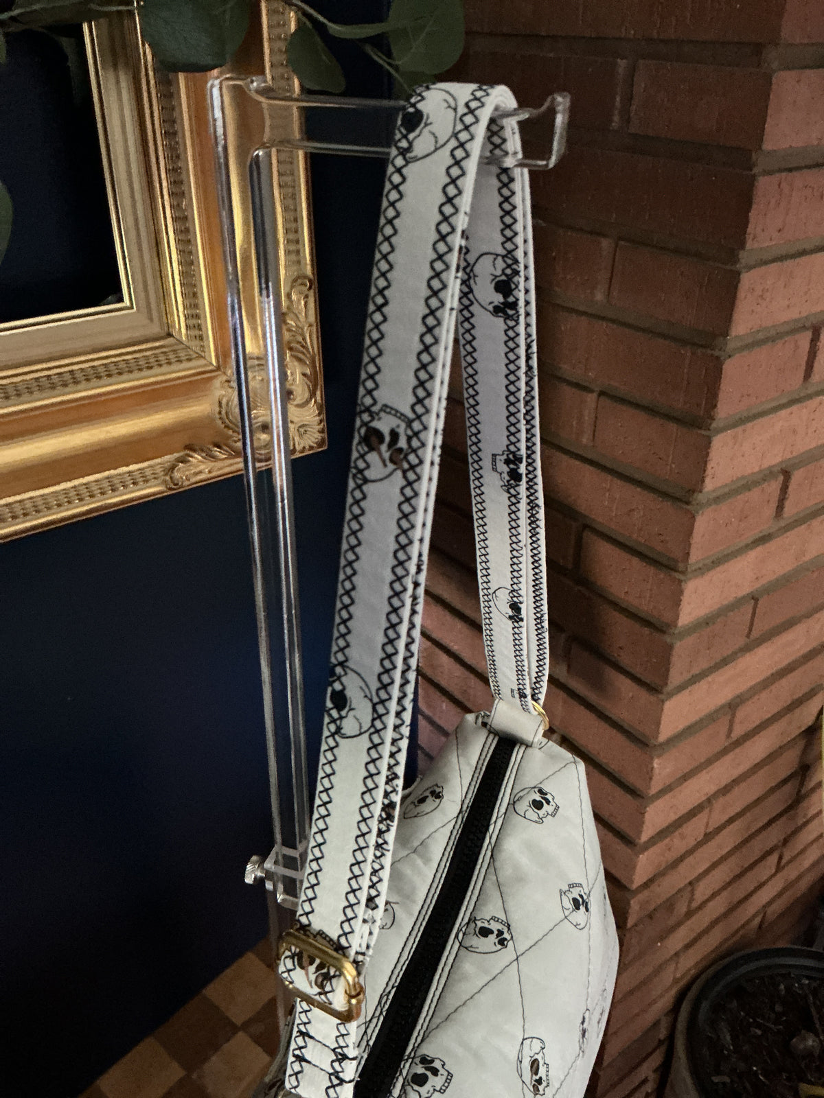 Skulls & Bones Upcycled Crossbody Bag — One of a Kind