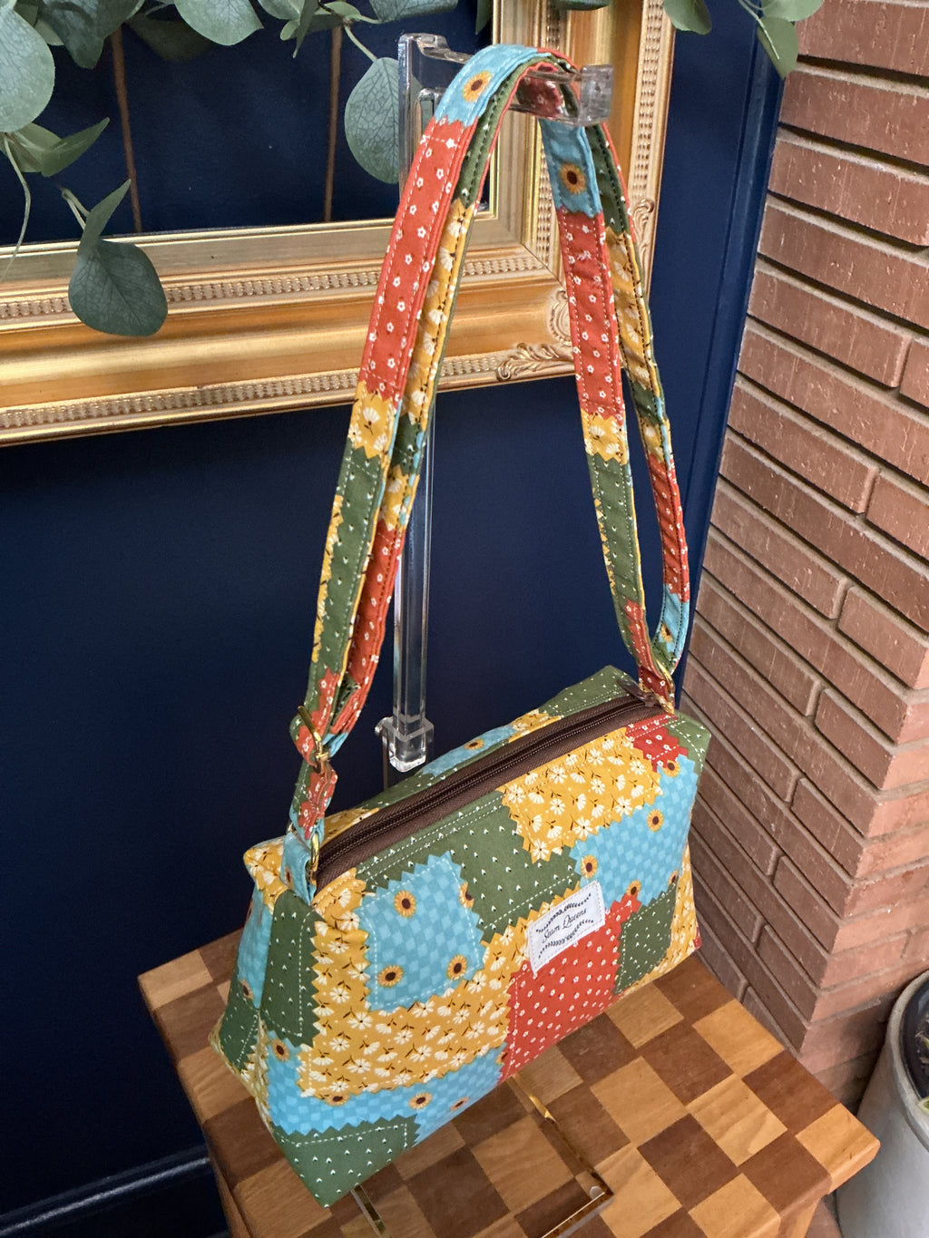 Patchwork Floral Crossbody Bag