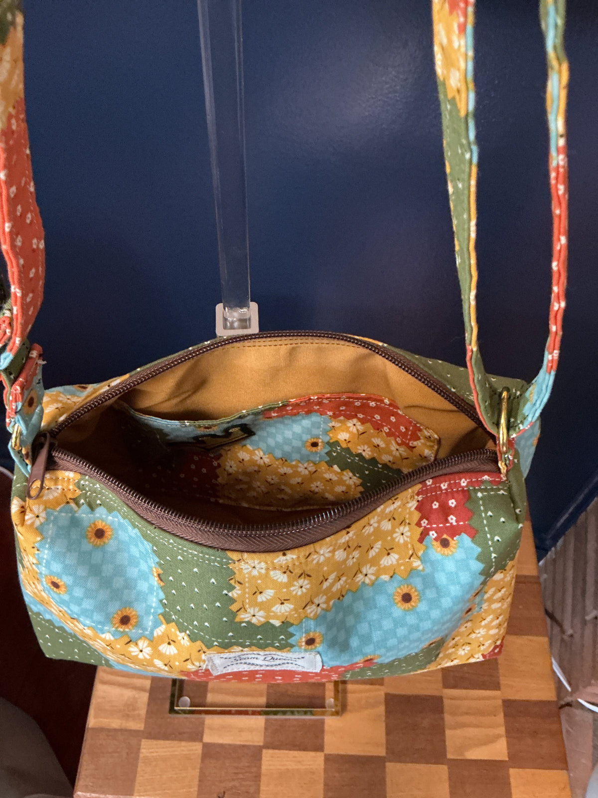 Patchwork Floral Crossbody Bag