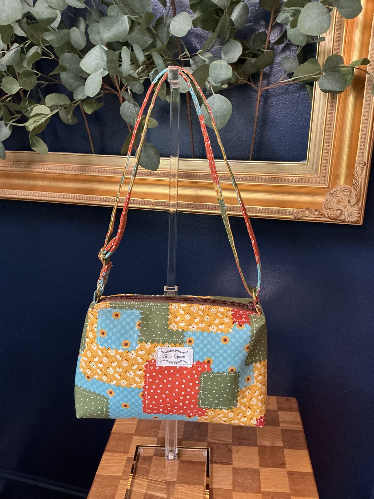 Patchwork Floral Crossbody Bag