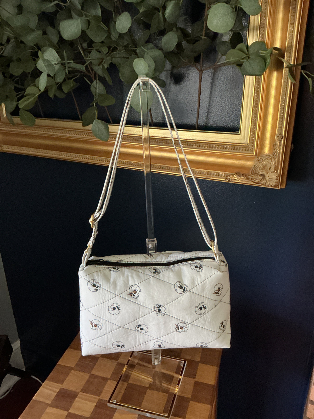 Skulls & Bones Upcycled Crossbody Bag — One of a Kind