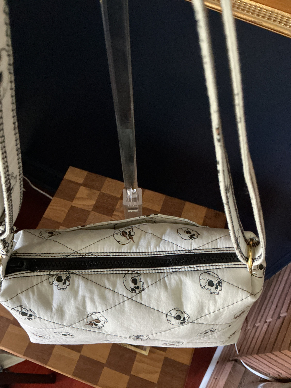 Skulls & Bones Upcycled Crossbody Bag — One of a Kind