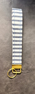 Wristlet — Blue Ticking Stripe